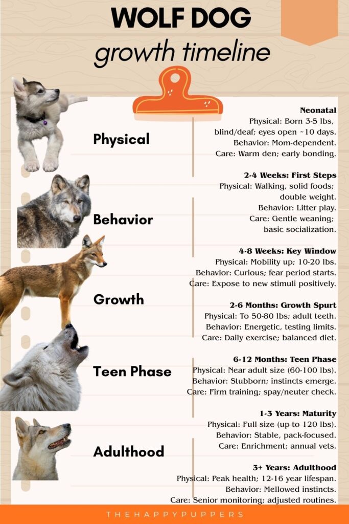 WOLF DOG growth timeline